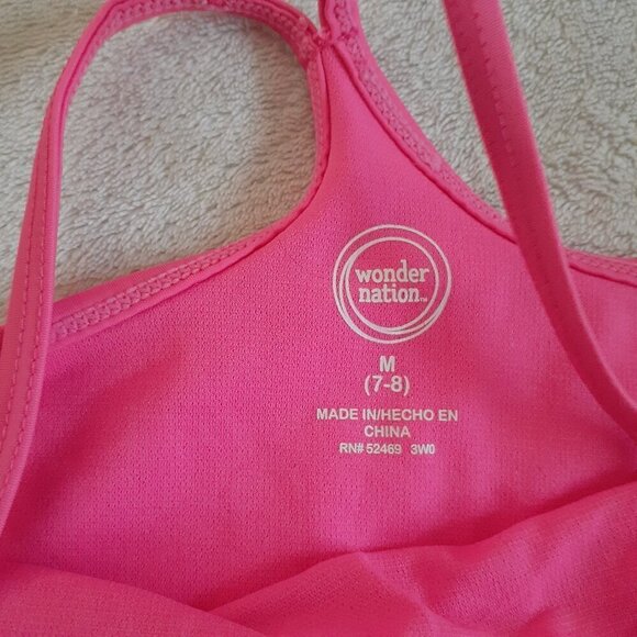 Wonder Nation Girl's Size M (7-8) Pink Always Be A Mermaid One Piece Swim Suit - Picture 4 of 8